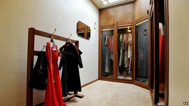 Virginia Courtauld's walk-in wardrobe at Eltham Palace