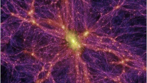 Computer-generated image of dark matter