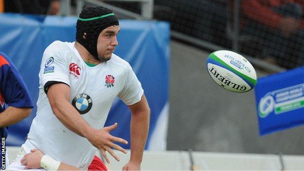 Tom Price in action for England under-21