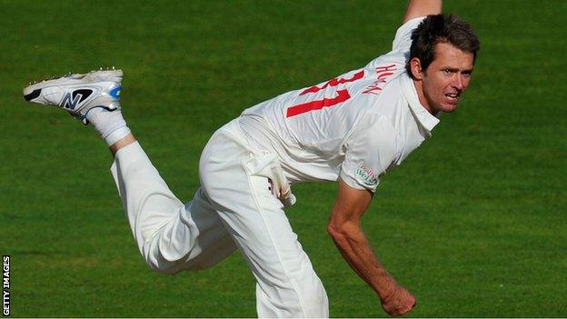 Michael Hogan in action for Glamorgan