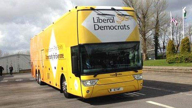 Nick Clegg's battlebus