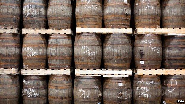 whisky barrels