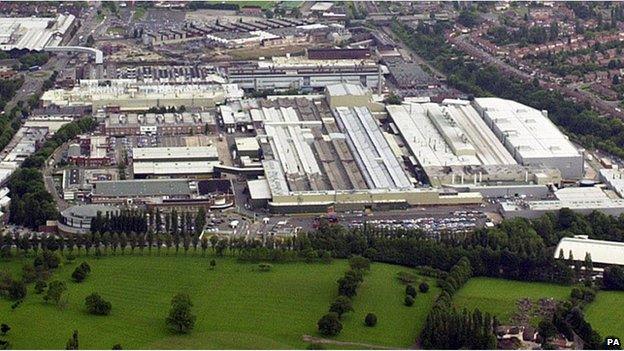 Longbridge plant from the air