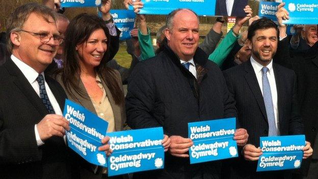 Welsh Conservatives campainging in St Asaph