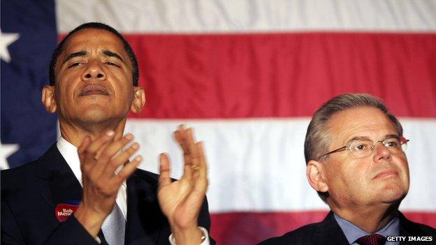 Barack Obama and Robert Menendez