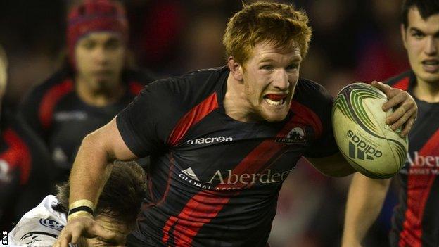 Roddy Grant in Heineken Cup action for Edinburgh