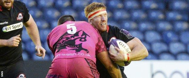 Roddy Grant carries into contact against London Welsh