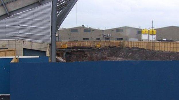 The West Stand at Windsor Park has suffered structural damage