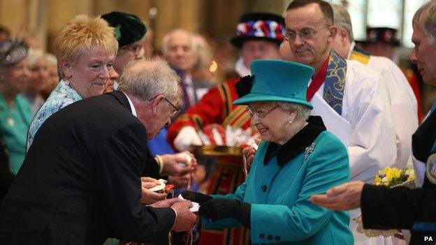 The Queen in Sheffield Cathedral