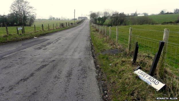 Cavey Road in Knockonny