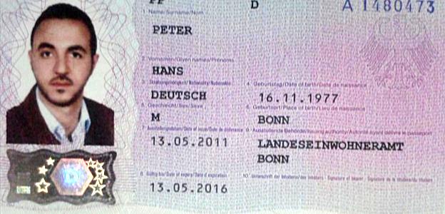 A fake German passport