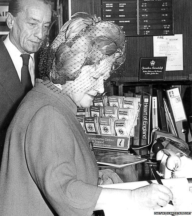 The Queen Mother visited the airport on 9 November, 1977