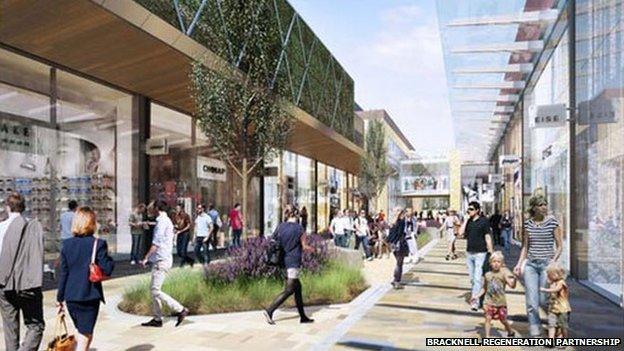 Artist's impression of West Street in Bracknell