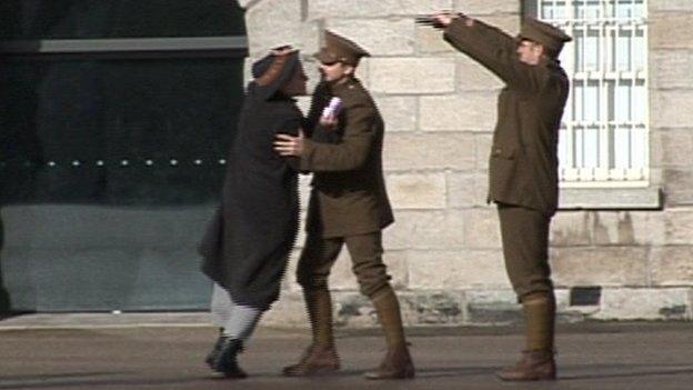 The story of the soldiers is told in an hour-long play performed at Collins Barracks in Dublin