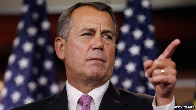 House Speaker John Boehner at a press conference