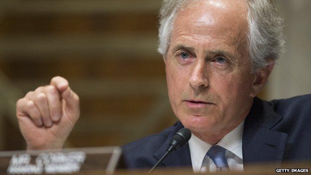 Republican Senator Bob Corker - giving a speech