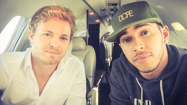 Nico rosberg and Lewis Hamilton