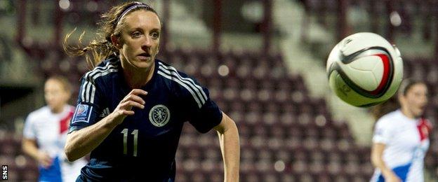 Scotland forward Lisa Evans