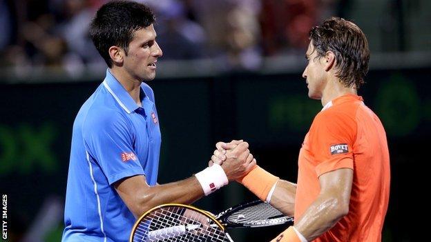 Novak Djokovic and David Ferrer