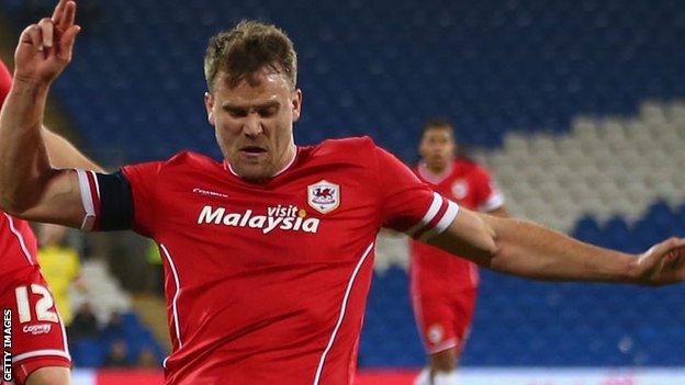 Ben Turner in action for Cardiff City