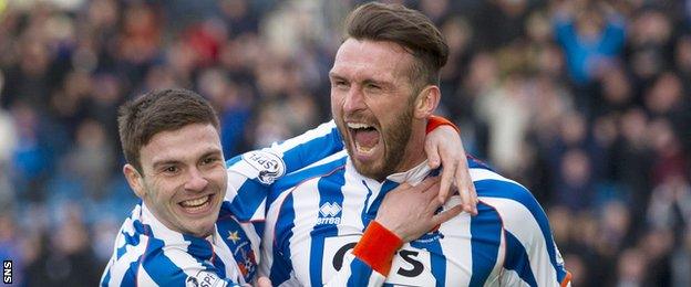 Kilmarnock players celebrating