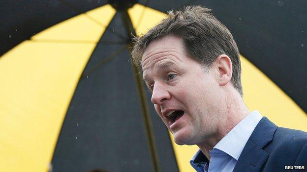 Nick Clegg back on the campaign trail