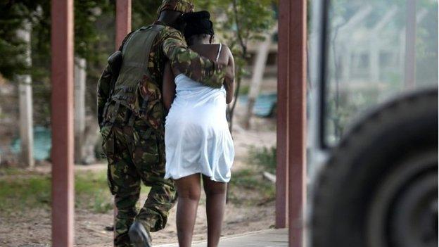 Student and soldier in Garissa, Kenya