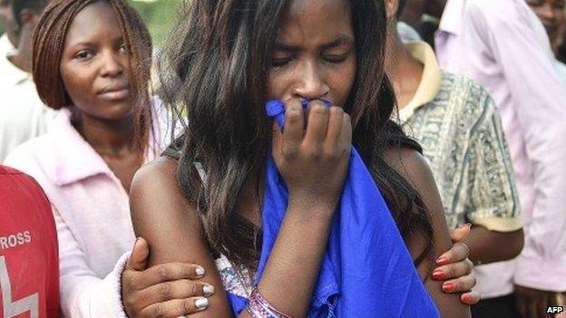 A student who escaped from Garissa University College after an attack by Somali militants - 3 April 2015