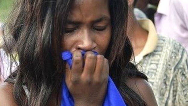 A student who escaped from Garissa University College after an attack by Somali militants - 3 April 2015