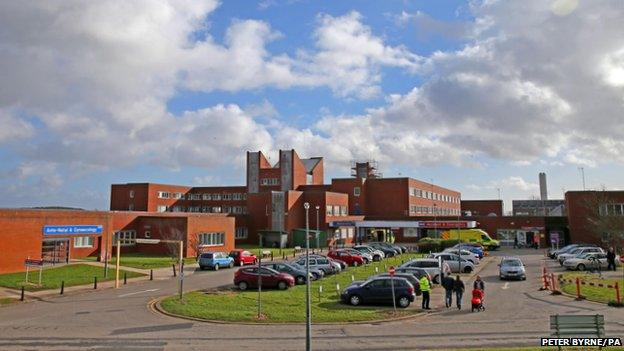 The exterior of Furness General Hospital