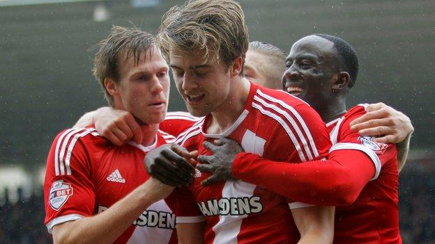 Patrick Bamford celebration