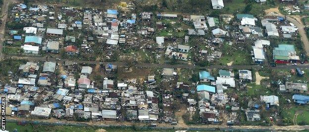 Damage by Cyclone Pam