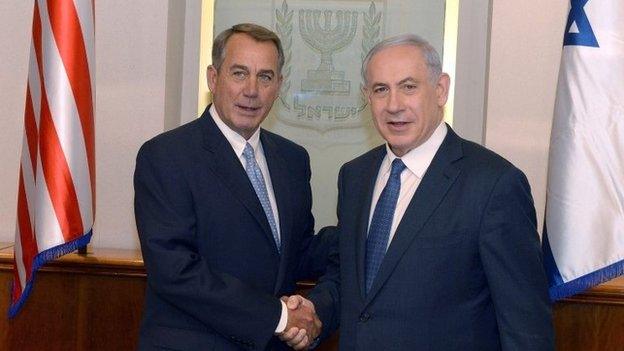 John Boehner and Bibi Netanyahu