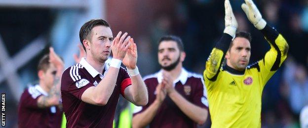 Hearts celebrate