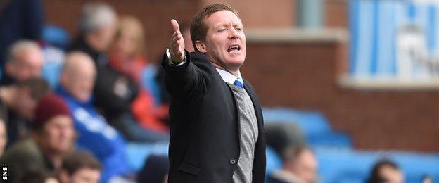 Gary Locke took charge of Kilmarnock for the first time since taking the manager's job permanently