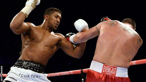 Anthony Joshua (left) and Jason Gavern