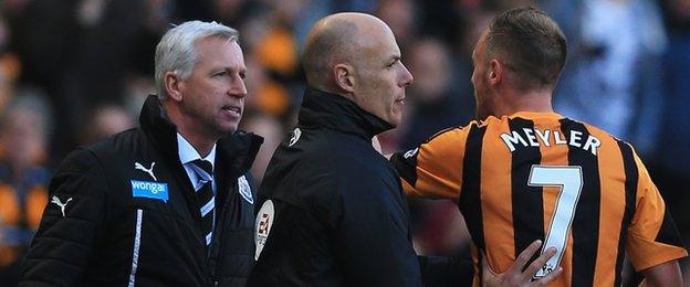 Alan Pardew and David Meyler