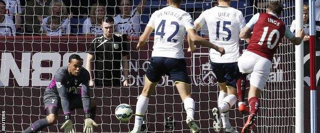 Burnley striker Danny Ings misses a chance