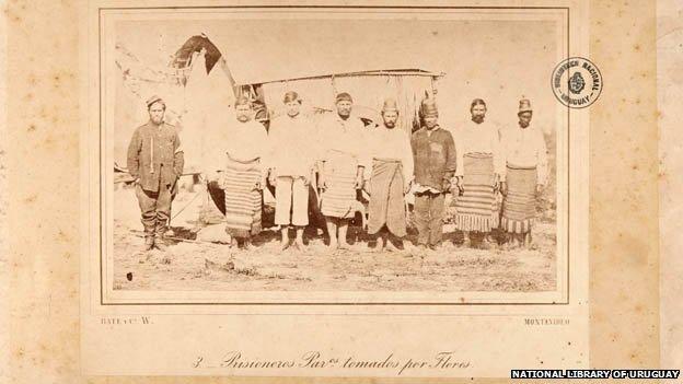 Picture of prisoners taken by the Uruguayan president Flores