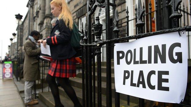 Young voter in Edinburgh