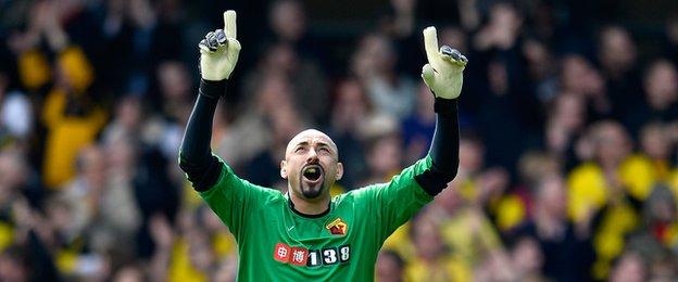 Watford keeper Heurelho Gomes