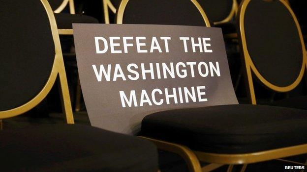 Slogan at Rand Paul launch