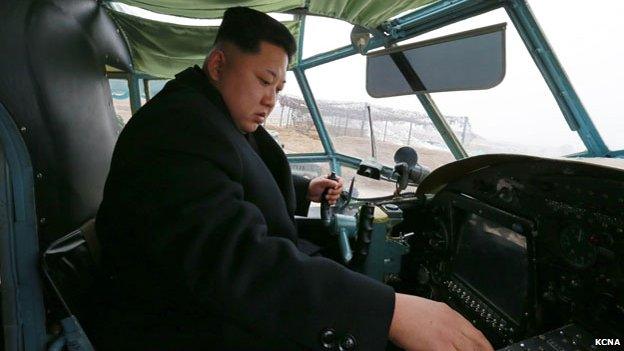 Kim Jong-un at the controls of an Antonov An-2