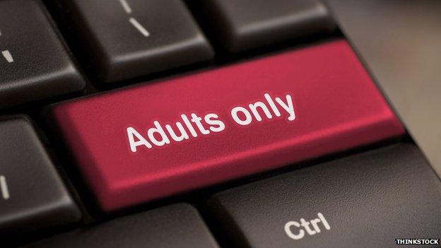 Keyboard button on computer says "Adults only"