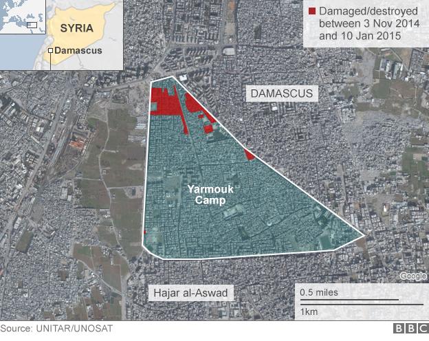 Syria Yarmouk map