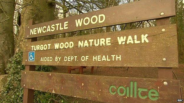 Sign for Newcastle Wood