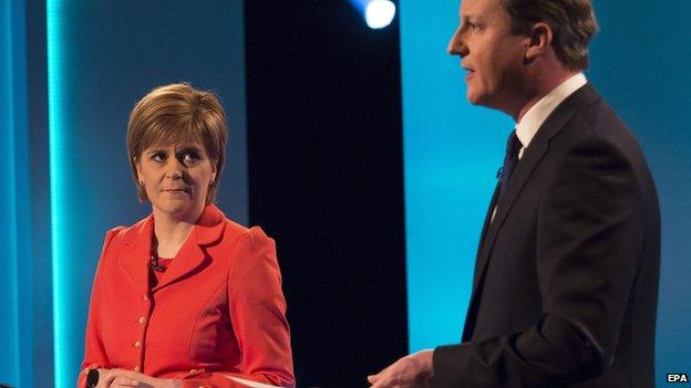 Nicola Sturgeon and David Cameron