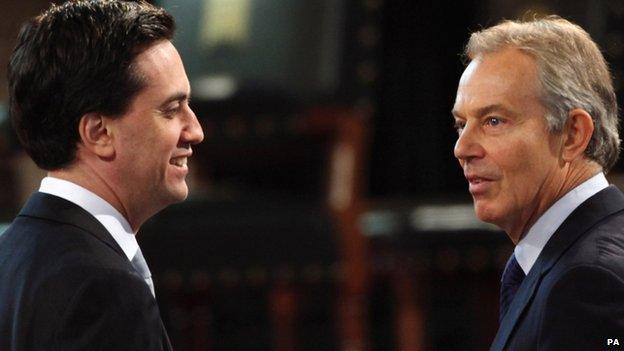 Ed Miliband and Tony Blair