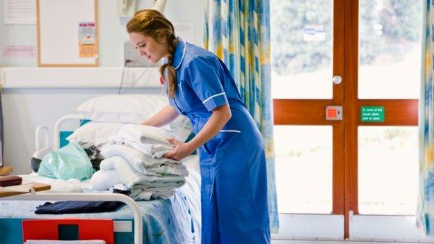 Hospital nurse on ward