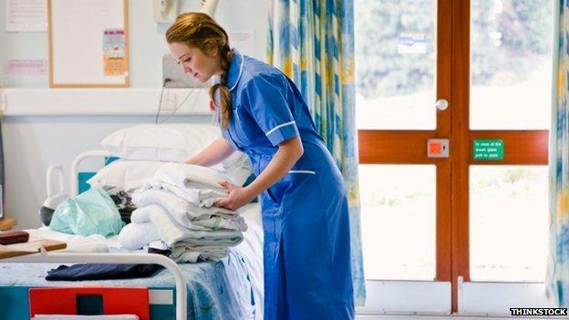 Hospital nurse on ward